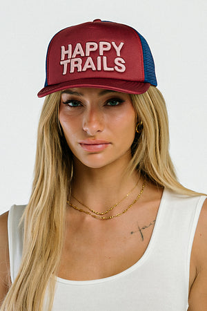 Sunny Trucker Hat in Red