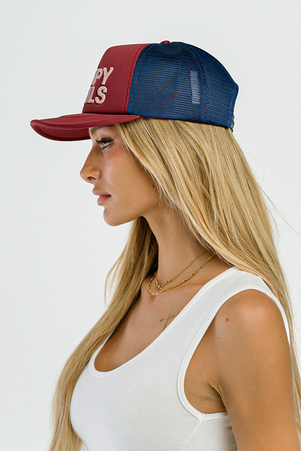 Sunny Trucker Hat in Red