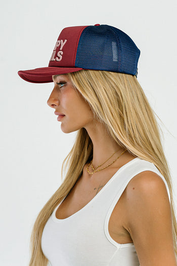 Sunny Trucker Hat in Red