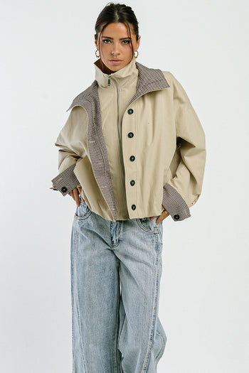 PREORDER  - Colette Oversized Trench Jacket in Khaki