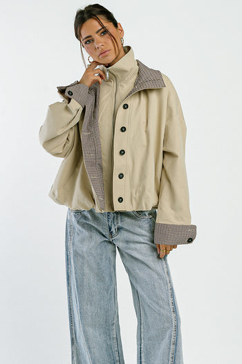 PREORDER  - Colette Oversized Trench Jacket in Khaki