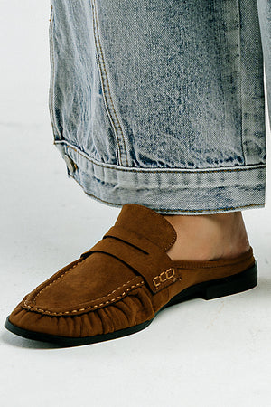 Tuscany Open Back Loafer in Brown