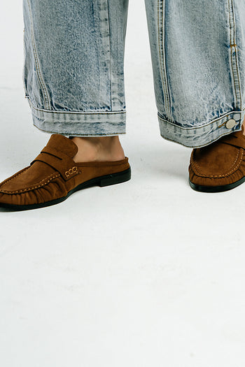 Tuscany Open Back Loafer in Brown