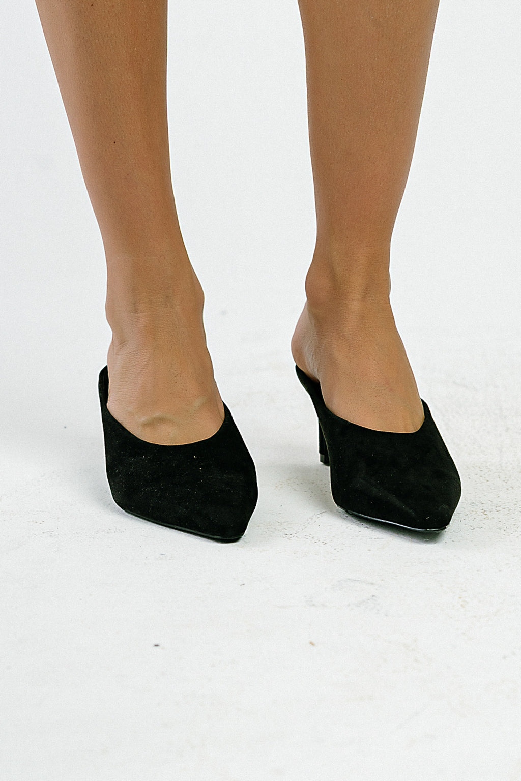 Elissa Suede Mule Heels
