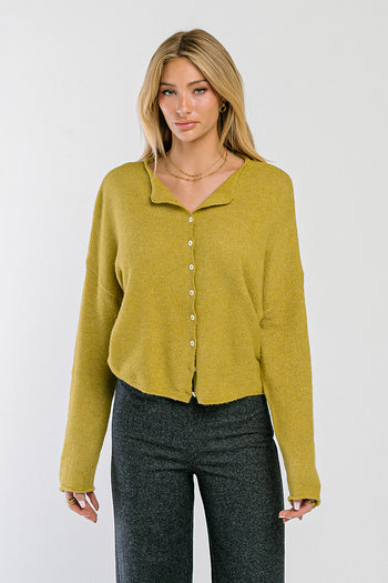 Maci Cardigan in Moss