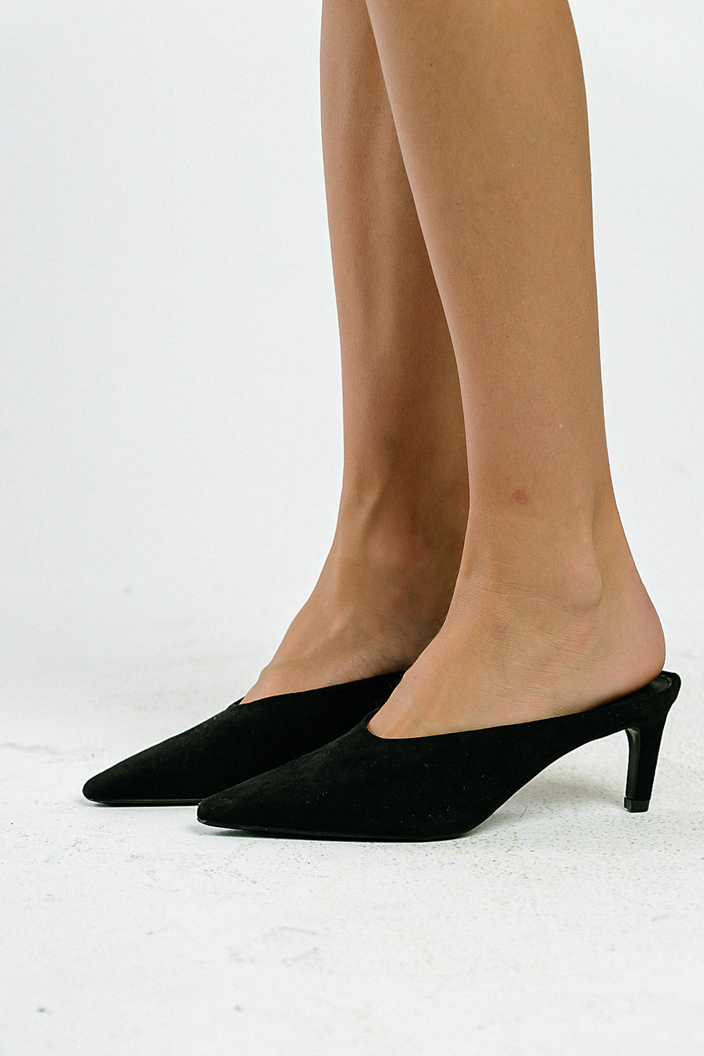 Elissa Suede Mule Heels