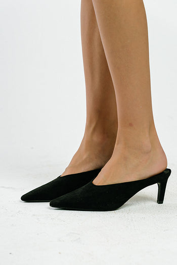 Elissa Suede Mule Heels