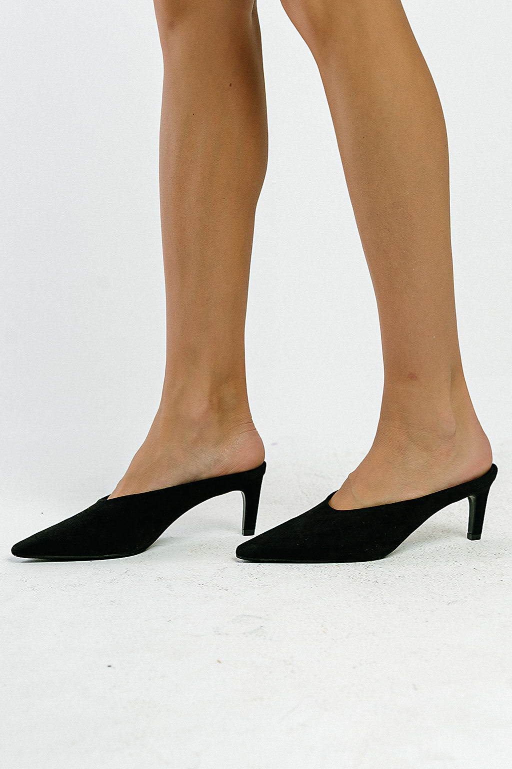 Elissa Suede Mule Heels