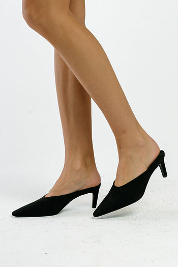Elissa Suede Mule Heels