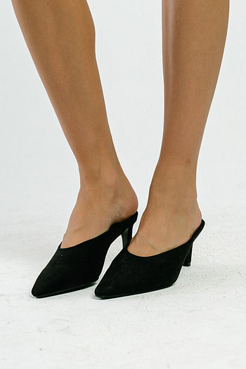 Elissa Suede Mule Heels