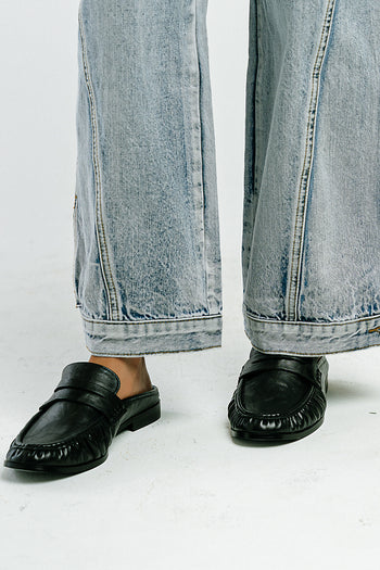 Tuscany Open Back Loafer in Black