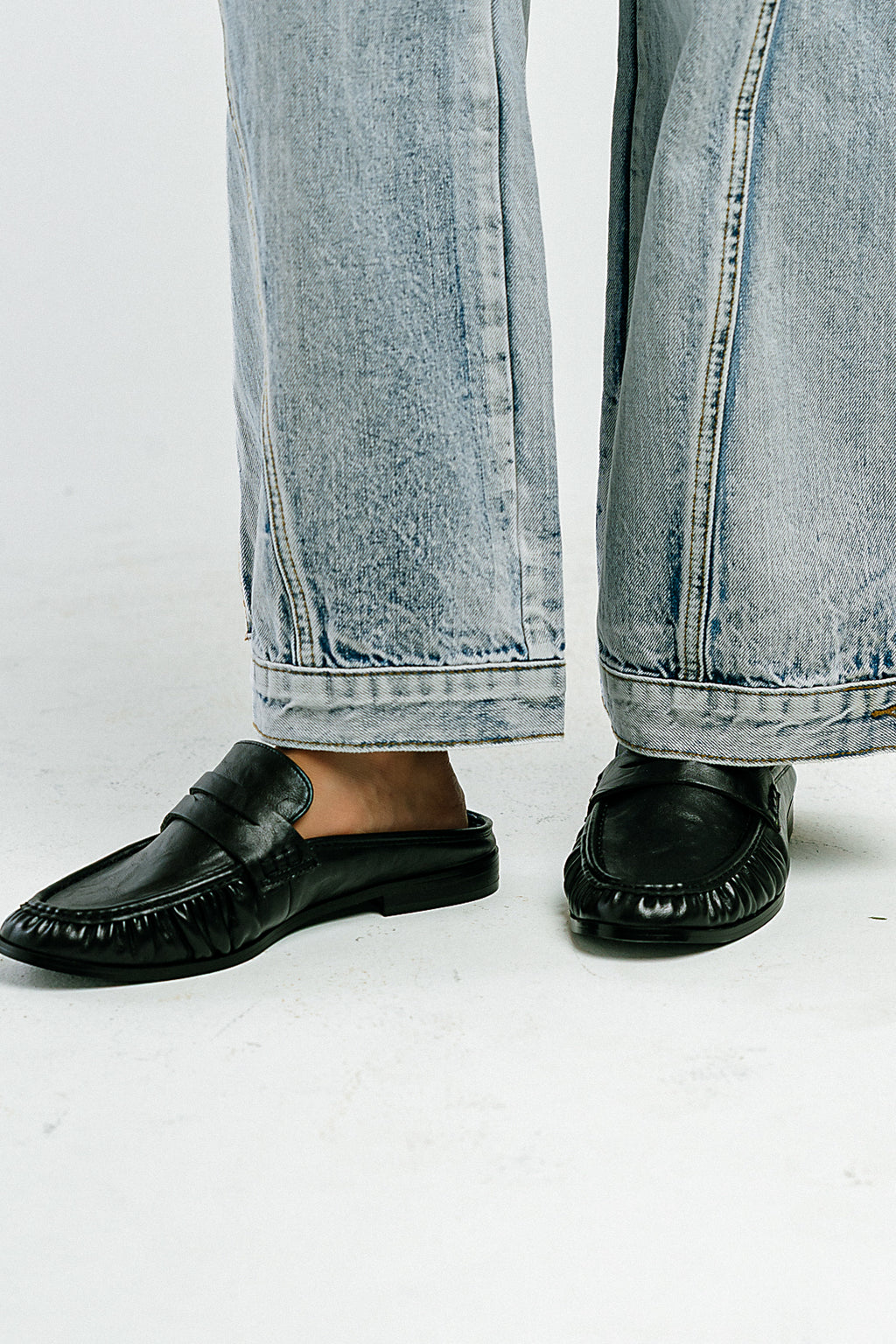 Tuscany Open Back Loafer in Black