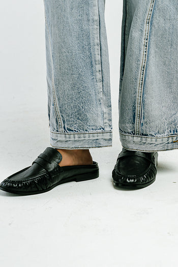 Tuscany Open Back Loafer in Black