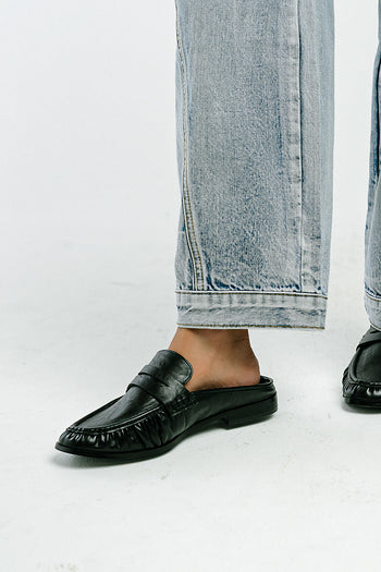 Tuscany Open Back Loafer in Black