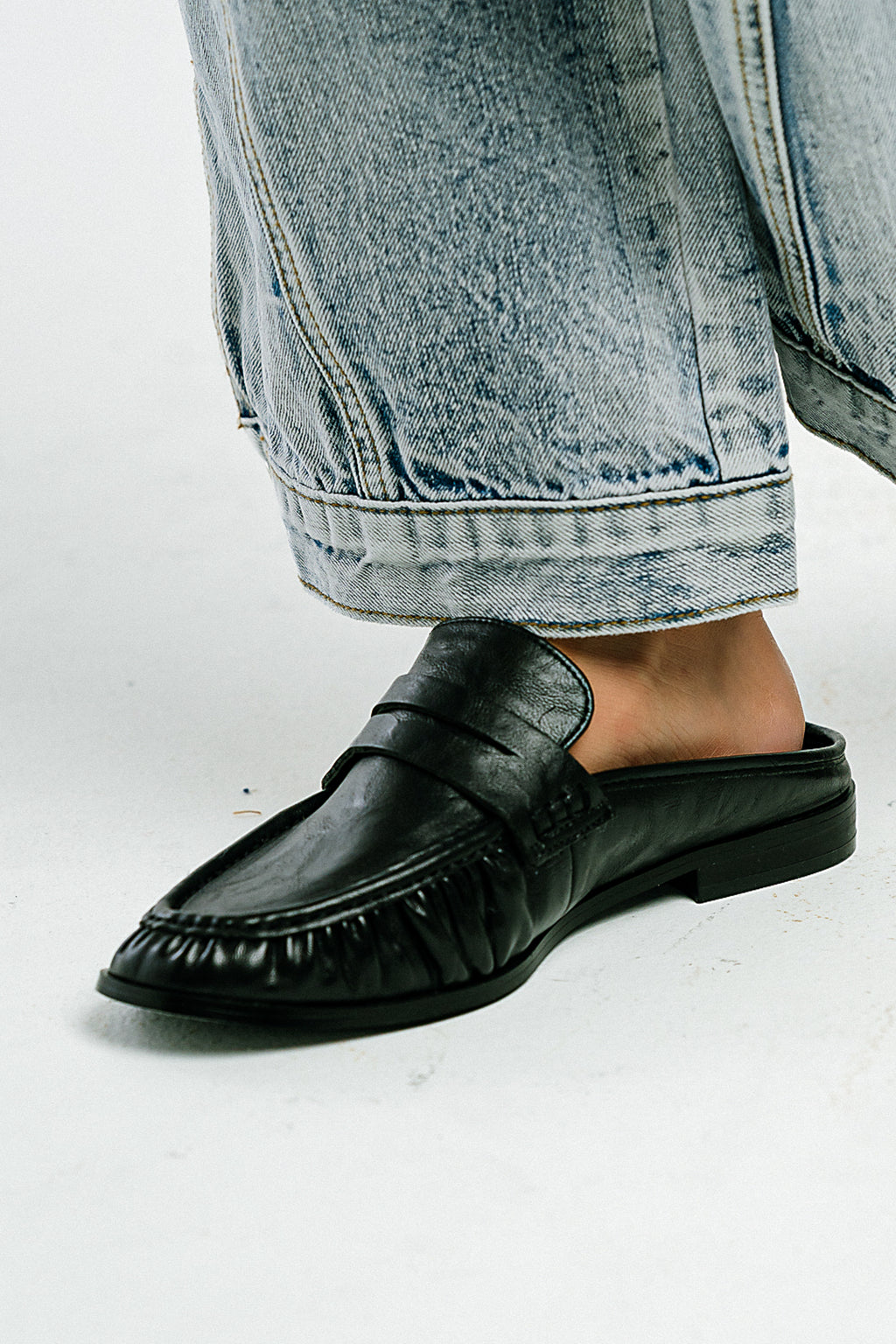 Tuscany Open Back Loafer in Black