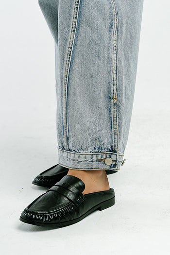 Tuscany Open Back Loafer in Black