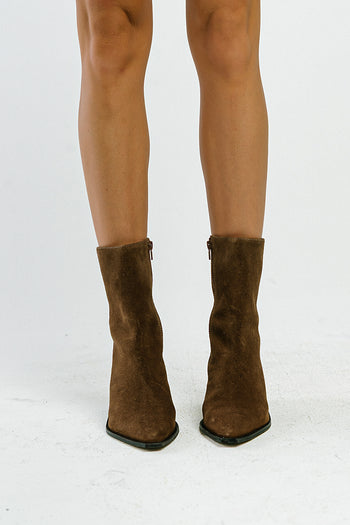 Cleo Ankle Bootie in Brown