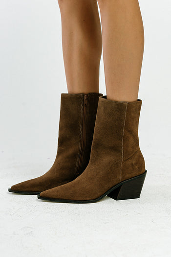 Cleo Ankle Bootie in Brown