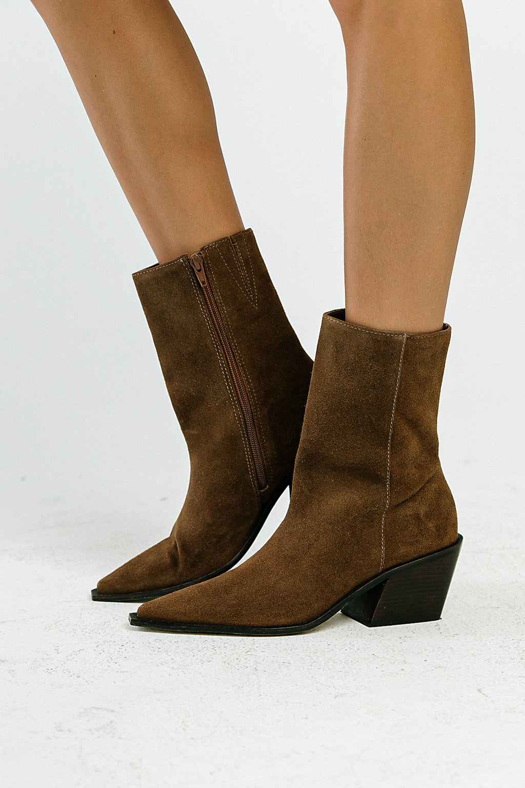Cleo Ankle Bootie in Brown
