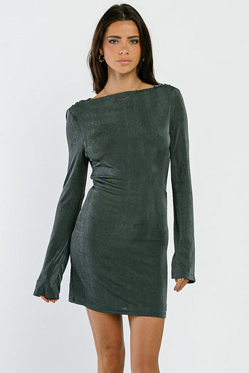 Emery Mini Dress in Teal
