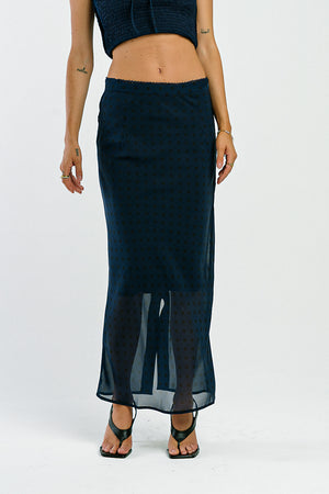 Angelina Maxi Skirt in Navy