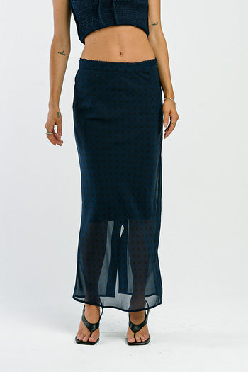 Angelina Maxi Skirt in Navy