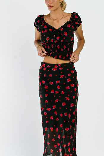 Angelina Maxi Skirt in Black