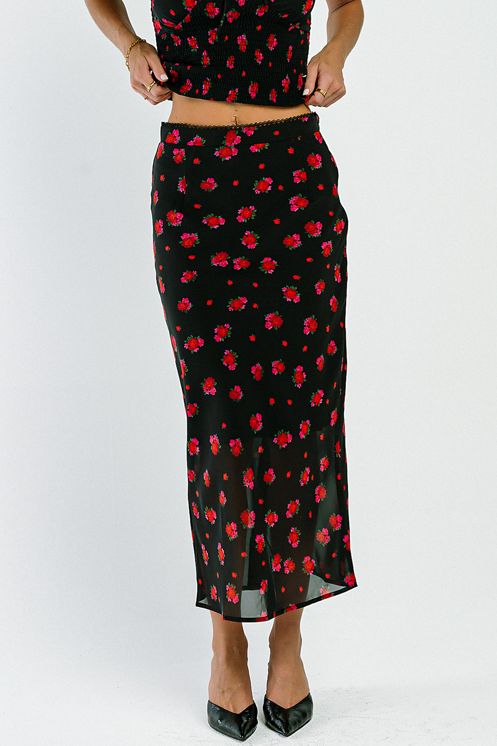 Angelina Maxi Skirt in Black