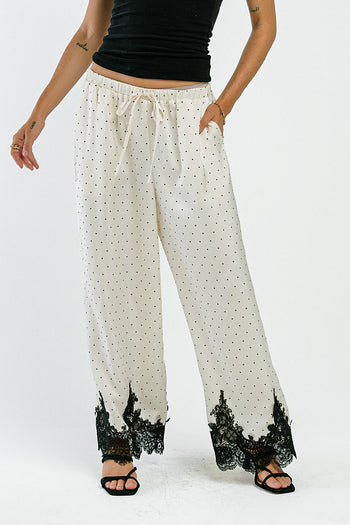 Saylor Polka Dot Pants in Ivory