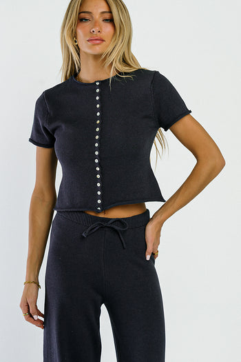 Jaxie Wide Leg Pants in Navy