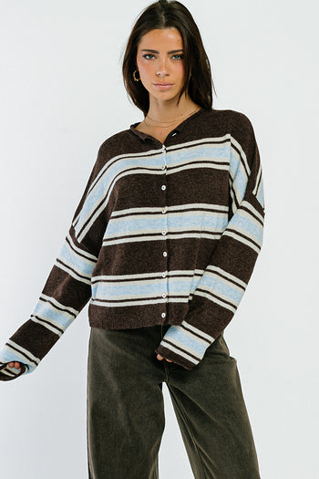 Emilia Striped Sweater in Brown