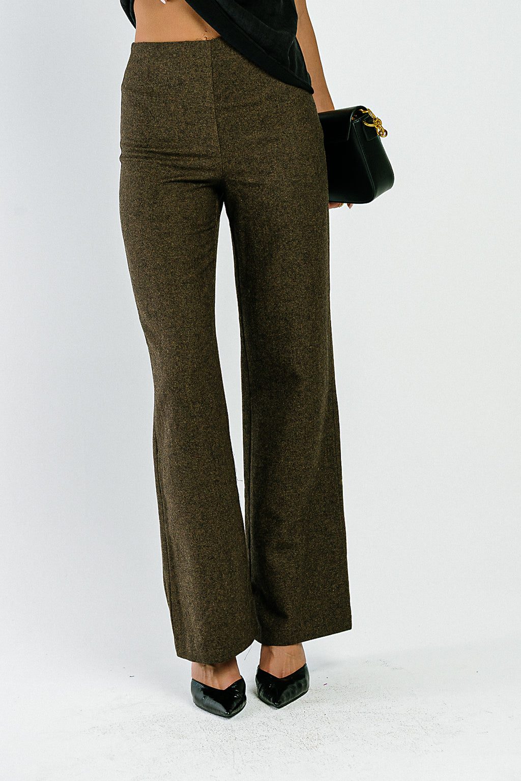 Emersyn Wide Leg Trousers in Brown