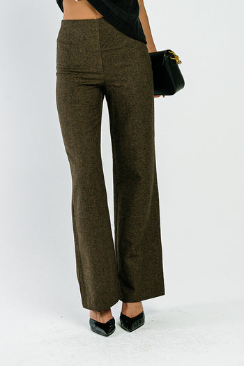 Emersyn Wide Leg Trousers in Brown
