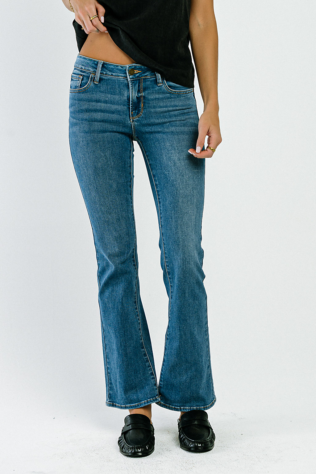 Marissa Low Rise Bootcut Jeans in Medium Wash