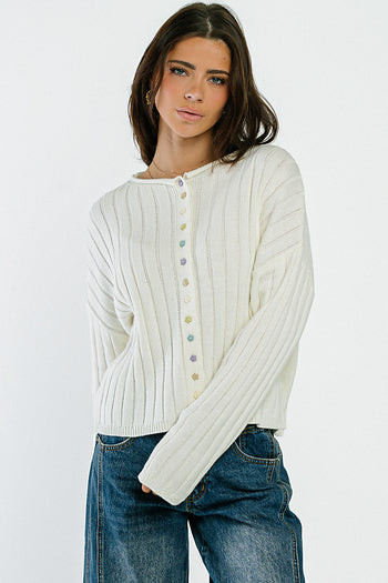 Kora Star Button Up Sweater