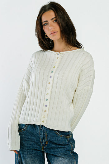 Kora Star Button Up Sweater