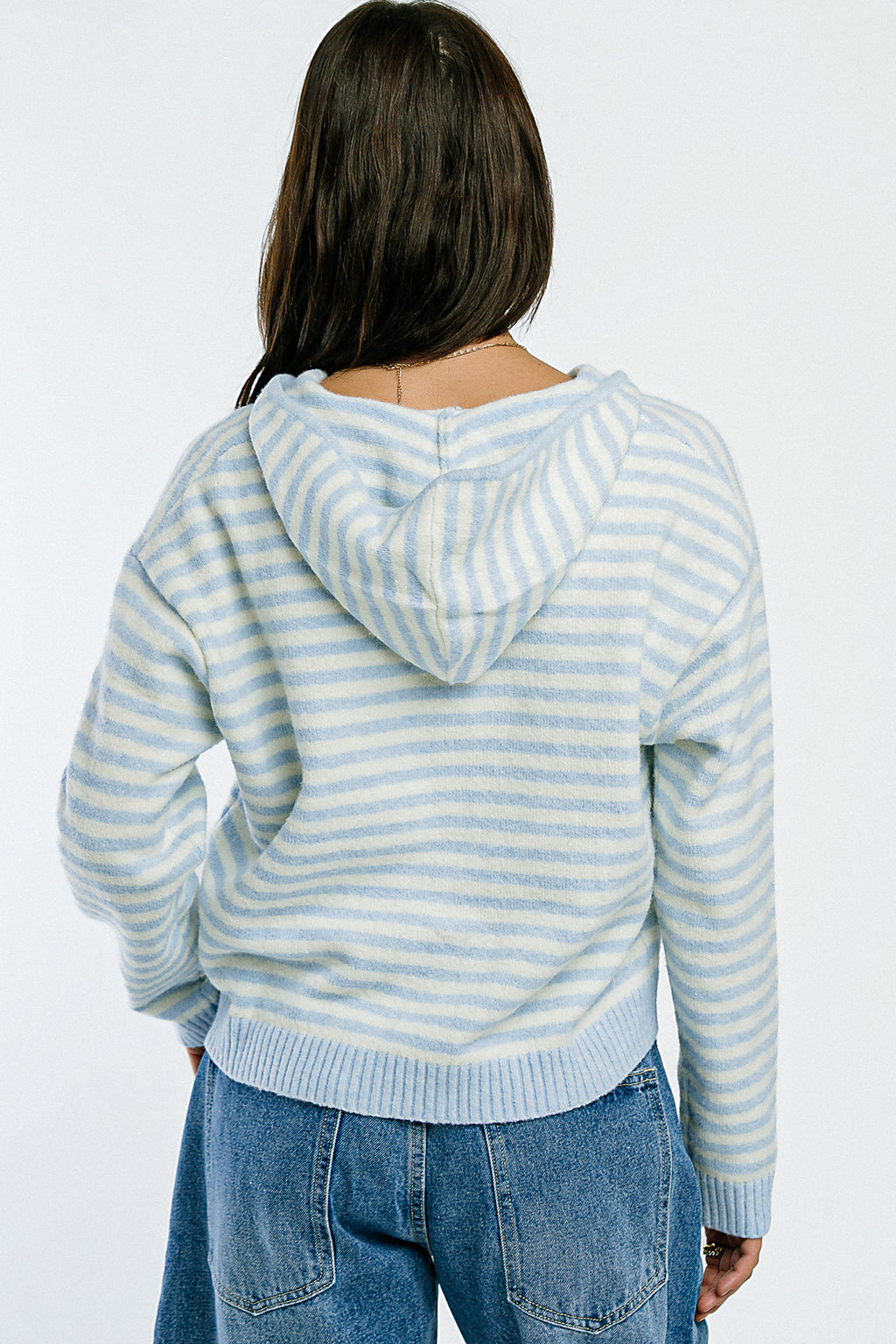 Davis Knit Jacket in Light Blue