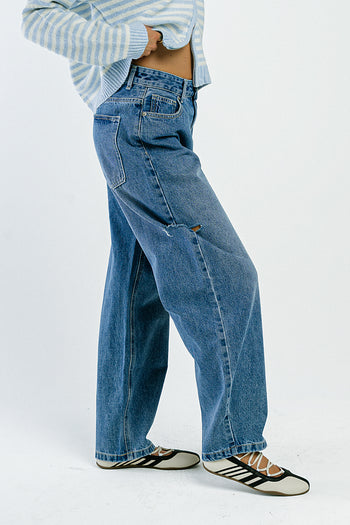 Iris High Rise Barrel Jeans