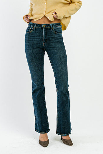 Melanie Mid Rise Flare Leg Jeans