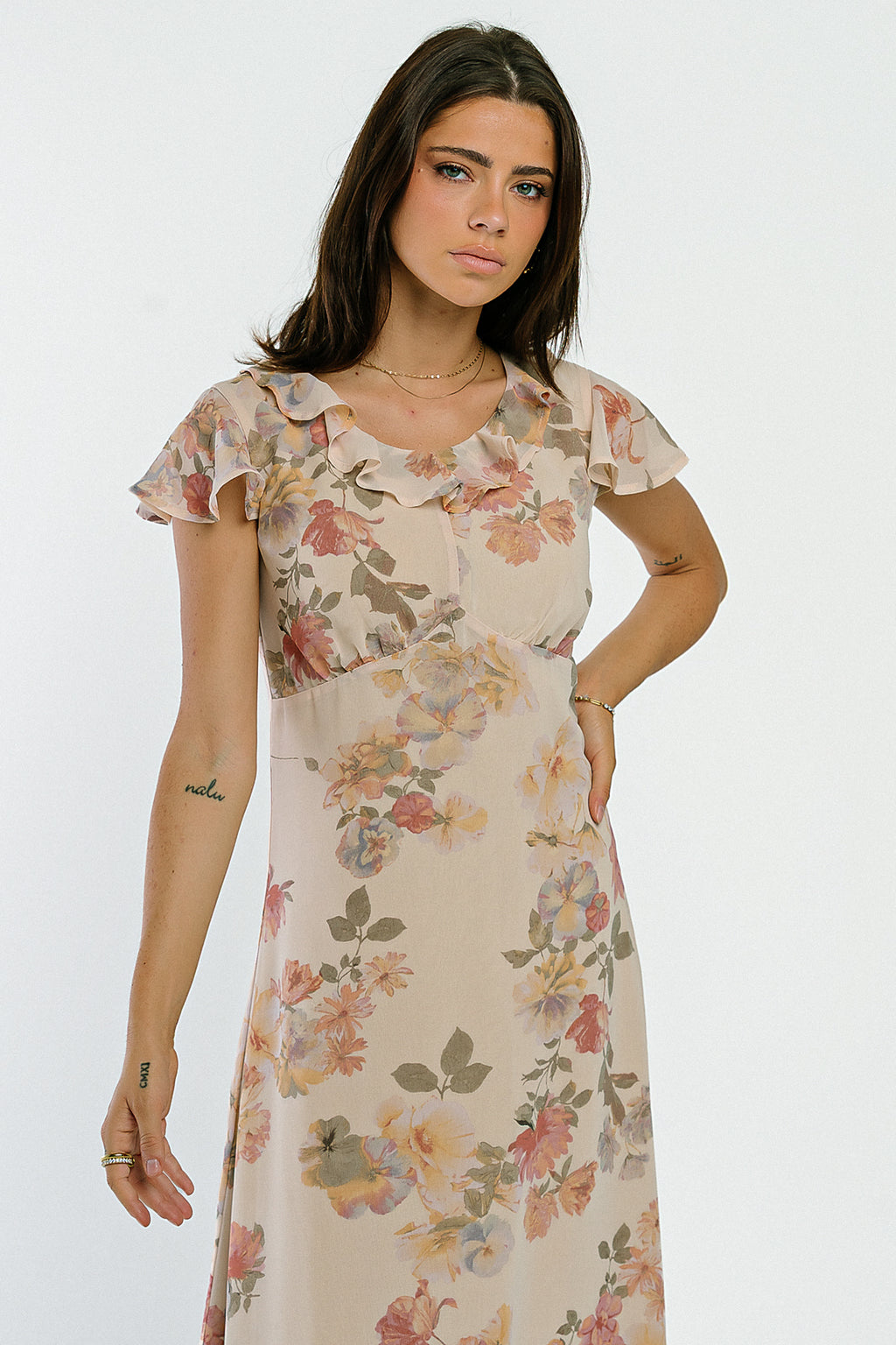 Ave Floral Midi Dress
