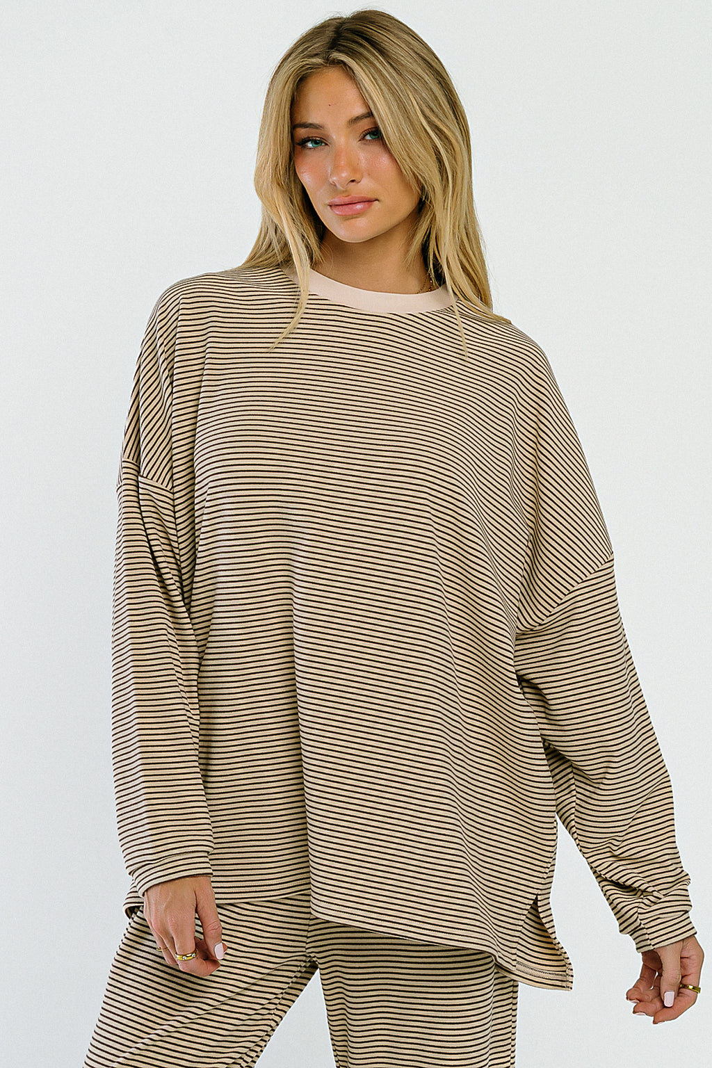 Shelby Striped Top in Natural