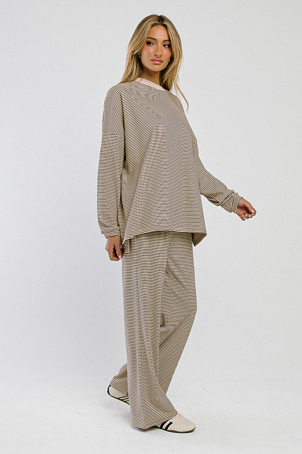 Shelby Striped Top in Natural