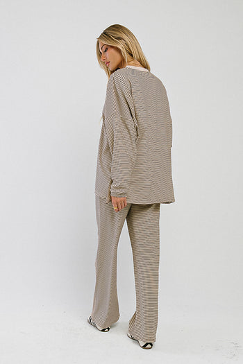 Shelby Striped Pants in Natural