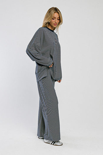 Shelby Striped Pants in Navy