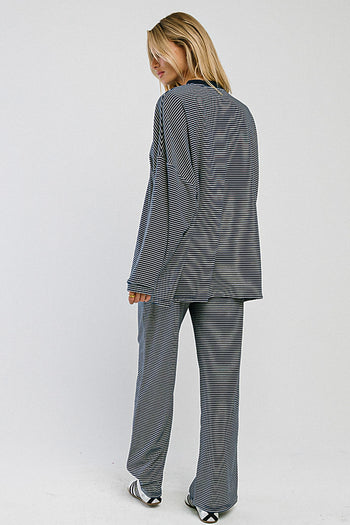 Shelby Striped Pants in Navy