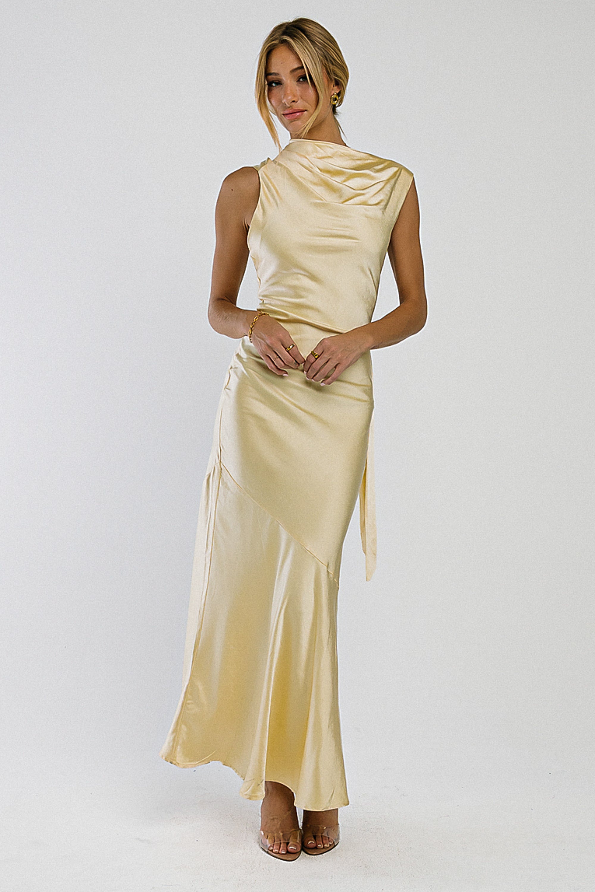white and gold open back prom dress Sexy Backless Mermaid Dresses with Slit Beaded Prom ARD1859 CollSlimFitSuits main image 0