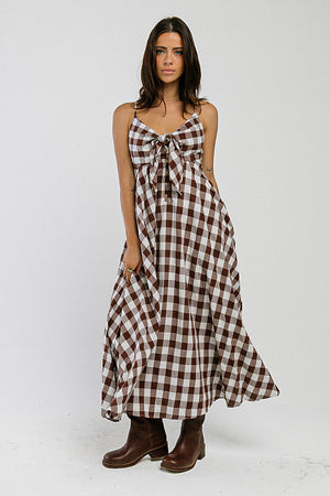 Mayzie Gingham Maxi Dress
