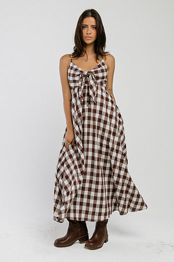 Mayzie Gingham Maxi Dress