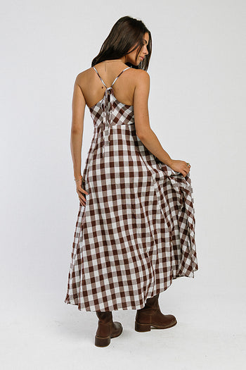 Mayzie Gingham Maxi Dress