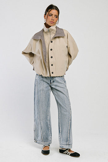 PREORDER  - Colette Oversized Trench Jacket in Khaki